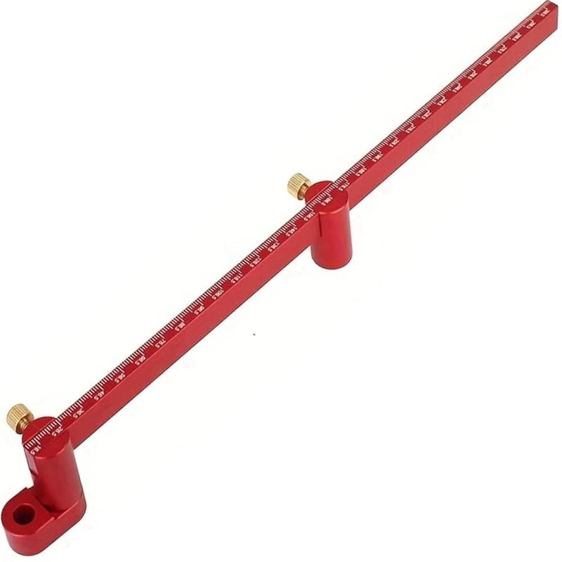JCFANTS 300mm Woodworking Compass Tool, Woodworking Compass Scriber, Large Compass for Woodworking, Circle Compass Woodworking Scribing Circle Ruler Marking Gauge Circle Marking Tool - Red - Image 1